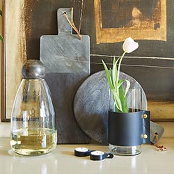 Glass Carafe with Wood top
