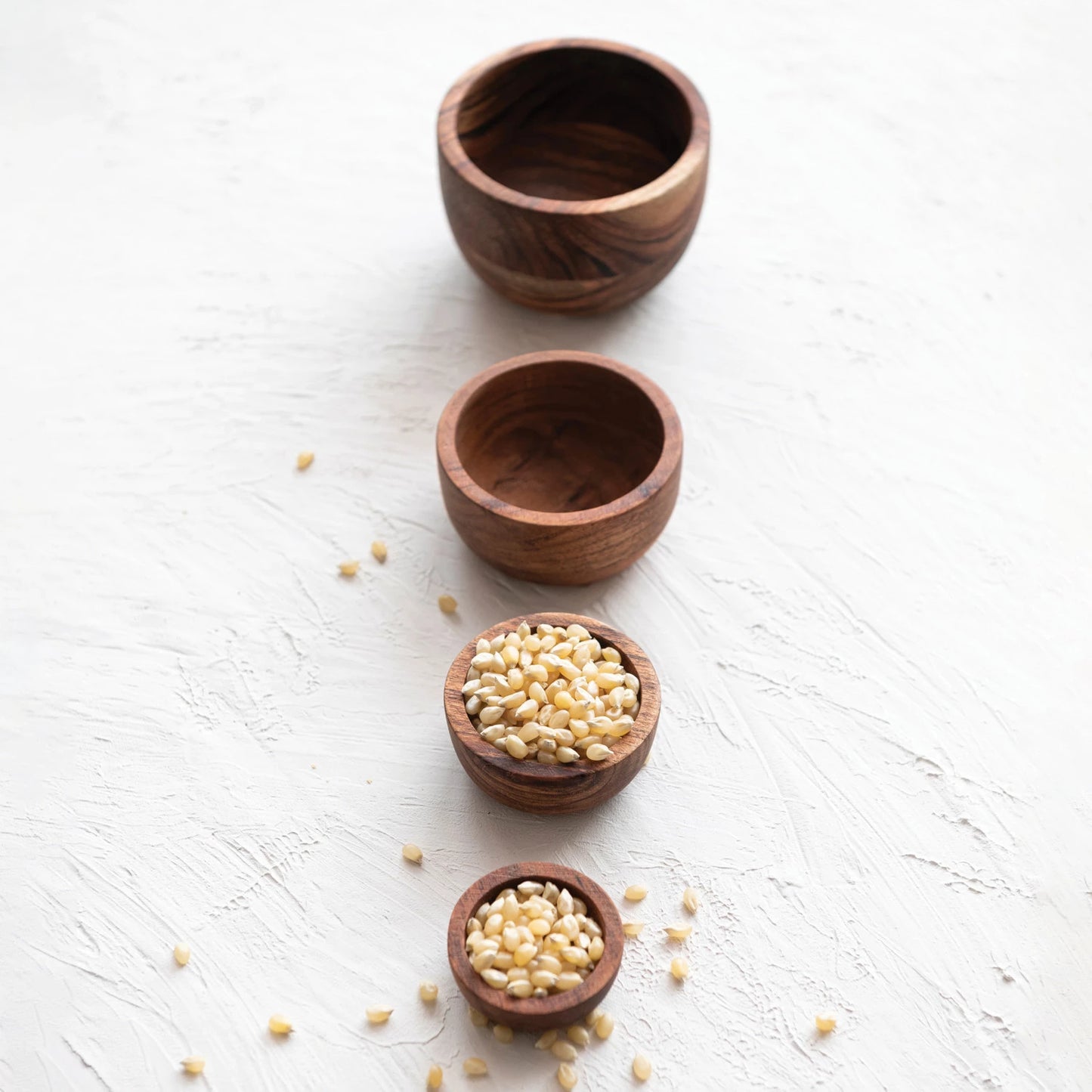 Wood Nesting Bowls, Acacia wood natural, Set of 4
