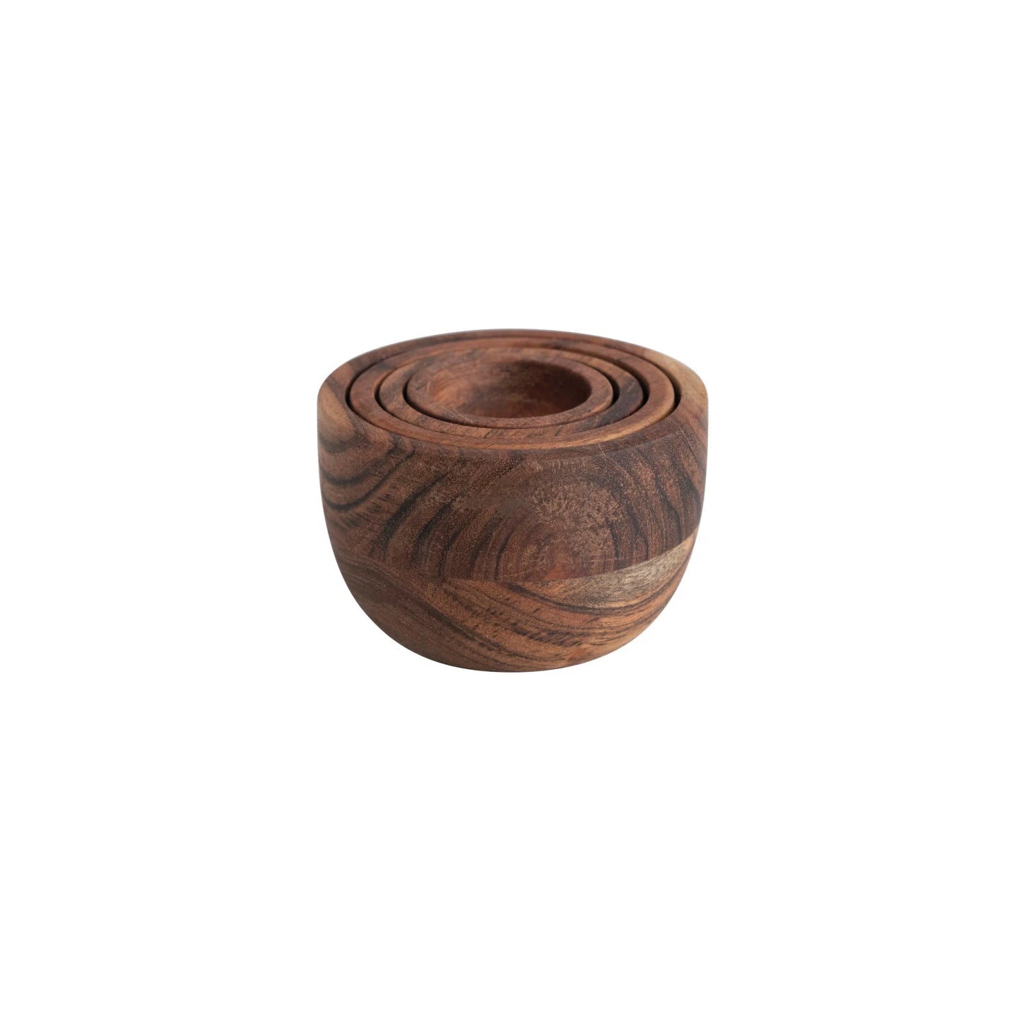 Wood Nesting Bowls, Acacia wood natural, Set of 4