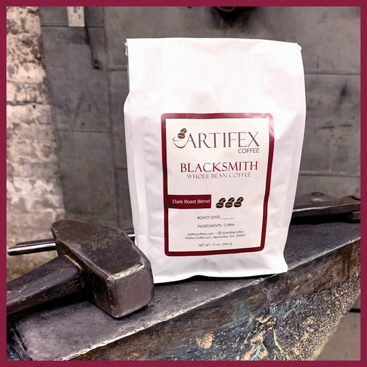 Blacksmith dark roast is a celebration of craftsmanship. Rich flavorful without bitterness
