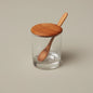 Glass Mini Cellar with Teak Lid & Spoon