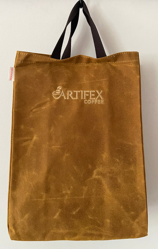 Market Bag - Artifex Coffee Waxed Canvas Tote